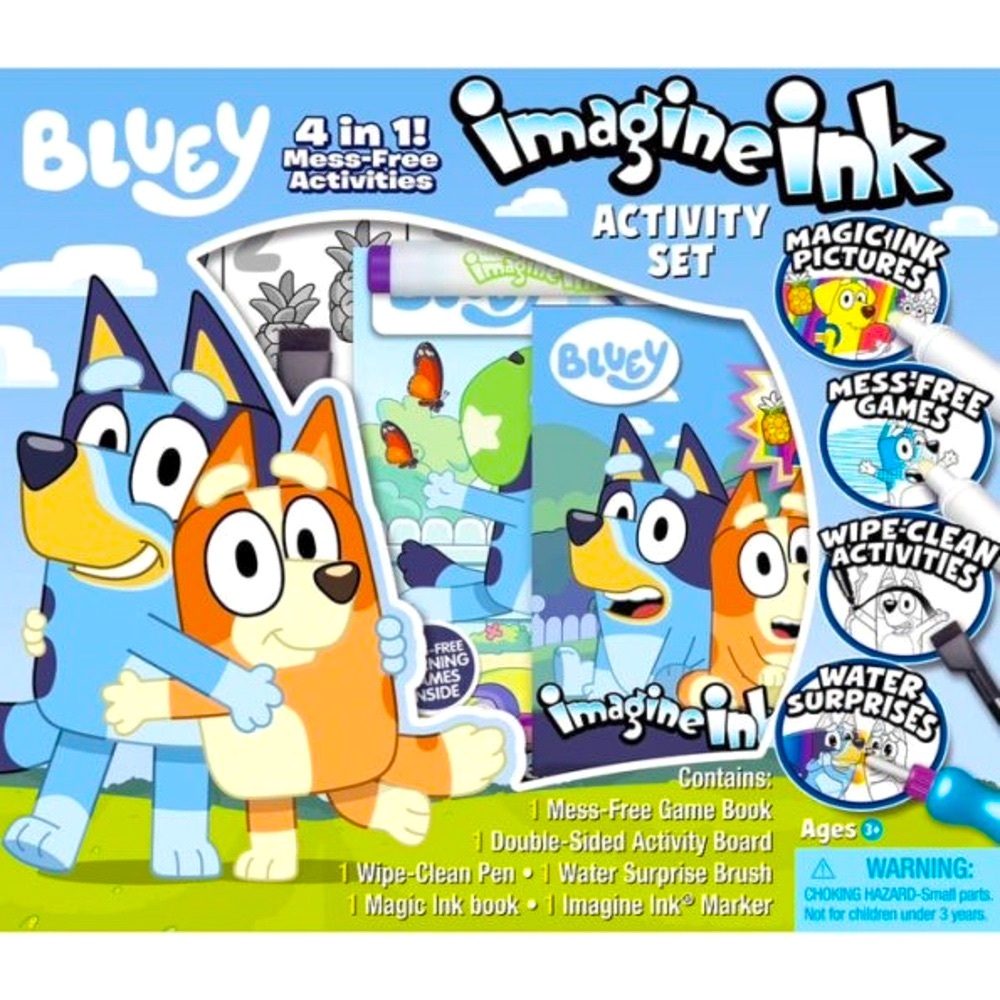 Bluey Imagine Ink 4-in-1 Activity Box Set By Bendon Mess Free Magic Ink NEW - Picture 8 of 8